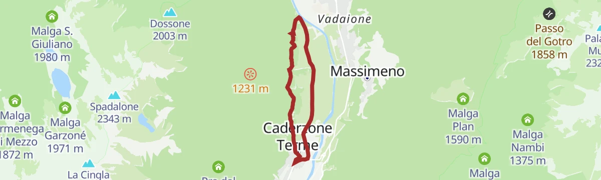 Route map: Caderzone Terme - Health Walk